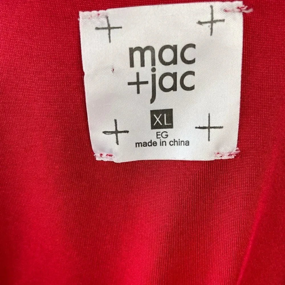 Mac + Jac Red Midi Dress Size XL